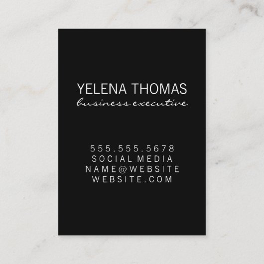 Modern Grunge Monogram Visitekaartje (Achterkant)