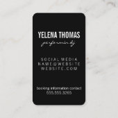 Modern Grunge Monogram Visitekaartje (Achterkant)