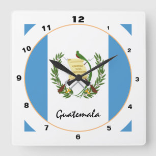 Modern Guatemala Flag, Guatemala Home / design Vierkante Klok