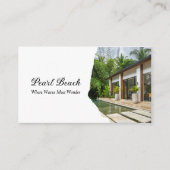 Modern Guest House QR Code Vacation Rental Photo Visitekaartje (Voorkant)