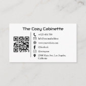 Modern Guest House Vacation Rental QR Code Photo Visitekaartje (Achterkant)