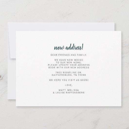 Modern Guest Room We hebben Boho Moving. Aankondiging (Achterkant)