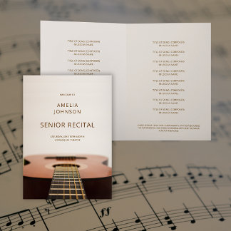 Modern Guitar Music Senior Recital Program List Kaart