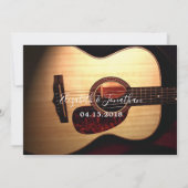 Modern Guitar Musical Hand Lettered Wedding Kaart (Achterkant)