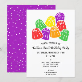 Modern Gumdrops Snoep Sweet Birthday Party Kaart
