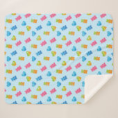 Modern Gummy Bear Pattern Blanket - For Kids Cute  Sherpa Deken (Voorkant (horizontaal))