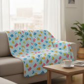 Modern Gummy Bear Pattern Blanket - For Kids Cute  Sherpa Deken