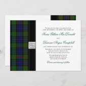 Modern Gunn Tartan Wedding Invitation Kaart (Voorkant / Achterkant)