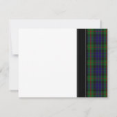 Modern Gunn Tartan Wedding Save the Date (Achterkant)