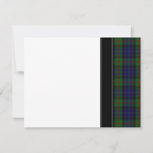 Modern Gunn Tartan Wedding Save the Date (Achterkant)