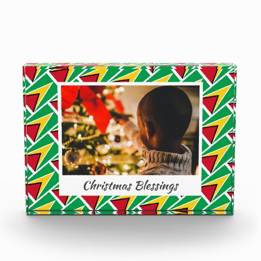 Modern GUYANA FLAG Kerstmis Fotoblokken (Voorkant)