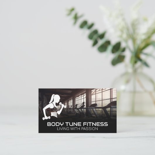 Modern Gym | Fitness Logo Visitekaartje (Staand voorkant)