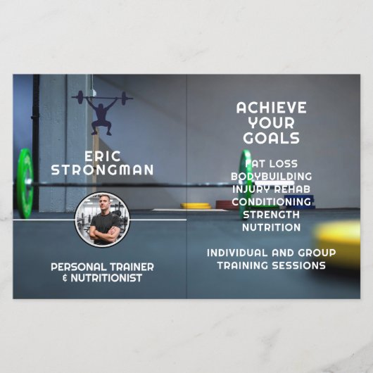 Modern Gym / Flyer Persoonlijke Trainer (Voorkant)