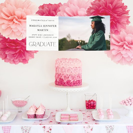 Modern H Foto Afstuderen banner - wit