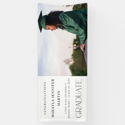 Modern H Foto Afstuderen banner - wit (Verticaal)