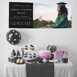 Modern H Foto Afstuderen banner - zwart