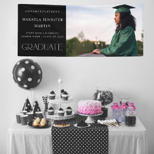 Modern H Foto Afstuderen banner - zwart