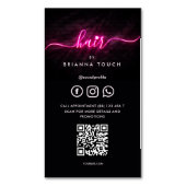 Modern Haar Schoonheidssalon Haarstylist QR Magnetisch Visitekaartje (Voorkant Verticaal)