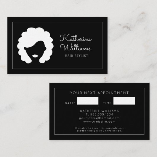 Modern Haarstylist Afsprakenkaartje (Voorkant / Achterkant)