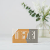 Modern Haarstylist Earth Tones Visitekaartje (Staand voorkant)