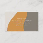 Modern Haarstylist Earth Tones Visitekaartje (Achterkant)