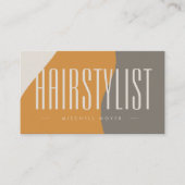 Modern Haarstylist Earth Tones Visitekaartje (Voorkant)