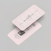Modern Haarstylist Hairs Monogram Roze Visitekaartje