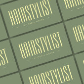 Modern Haarstylist Sage Green Visitekaartje