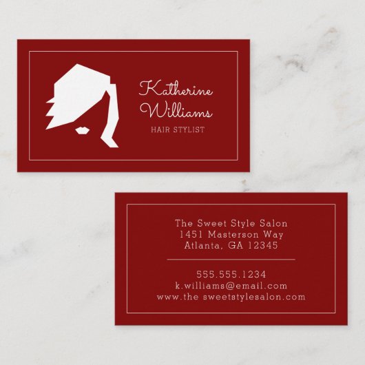 Modern Haarstylist Visitekaartje (Voorkant / Achterkant)