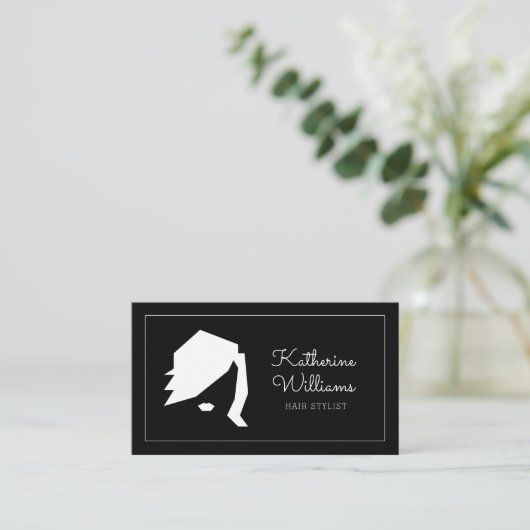 Modern Haarstylist Visitekaartje (Staand voorkant)
