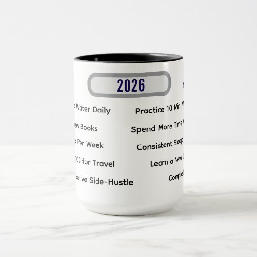 Modern Habit Tracker & 10 Milestones Custom Mok (Midden)