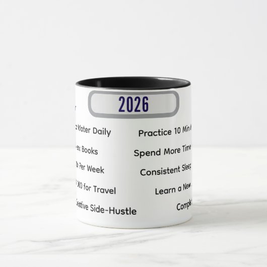 Modern Habit Tracker & 10 Milestones Custom Mok (Midden)