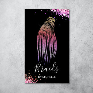 Modern Hair Braider, haar Salon voor Braids Busine Visitekaartje