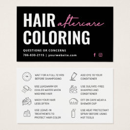 Modern Hair Coloring Aftercare Visitekaartje