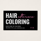 Modern Hair Coloring Aftercare Visitekaartje (Voorkant)