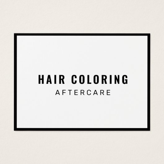 Modern Hair Coloring Aftercare Visitekaartje (Voorkant)