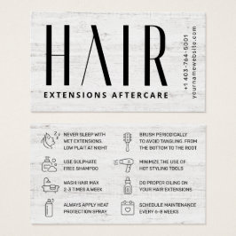 Modern Hair Extensions Aftercare Visitekaartje