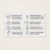 Modern Hair Extensions Aftercare Visitekaartje (Achterkant)