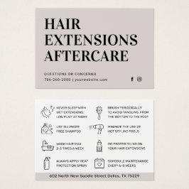 Modern Hair Extensions Aftercare Visitekaartje