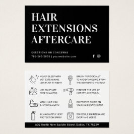 Modern Hair Extensions Aftercare Visitekaartje