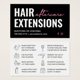 Modern Hair Extensions Aftercare Visitekaartje