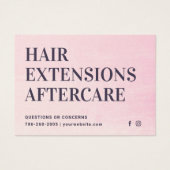 Modern Hair Extensions Aftercare Visitekaartje (Voorkant)