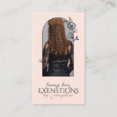 Modern Hair Extensions Floral Rose Arch Photo  Visitekaartje (Voorkant)