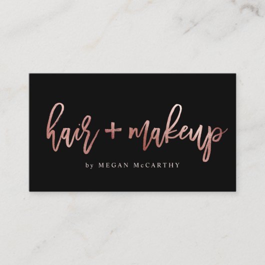 Modern Hair Make-up Artist Script Afspraak Visitekaartje (Voorkant)