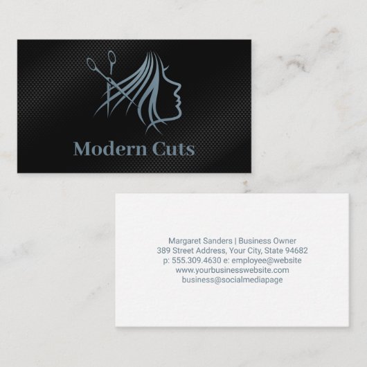 Modern Hair Salon Illustration  Visitekaartje (Voorkant / Achterkant)