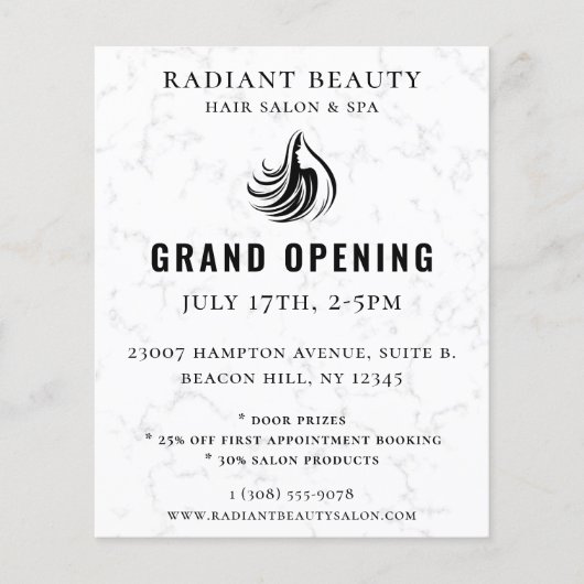 Modern Hair Salon Logo Event Flyer (Voorkant)