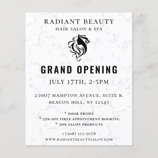 Modern Hair Salon Logo Event Flyer (Voorkant)