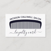 Modern Hair Salon Loyalty Kaart Simple Chic Salon Visitekaartje (Voorkant)