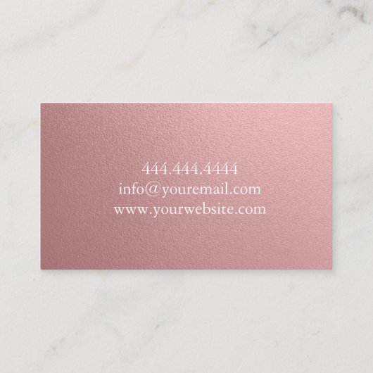 Modern Hair Salon Roos Gold Visitekaartje (Achterkant)