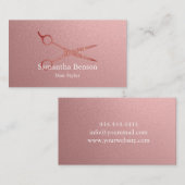 Modern Hair Salon Roos Gold Visitekaartje (Voorkant / Achterkant)